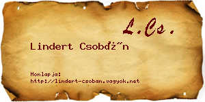Lindert Csobán névjegykártya